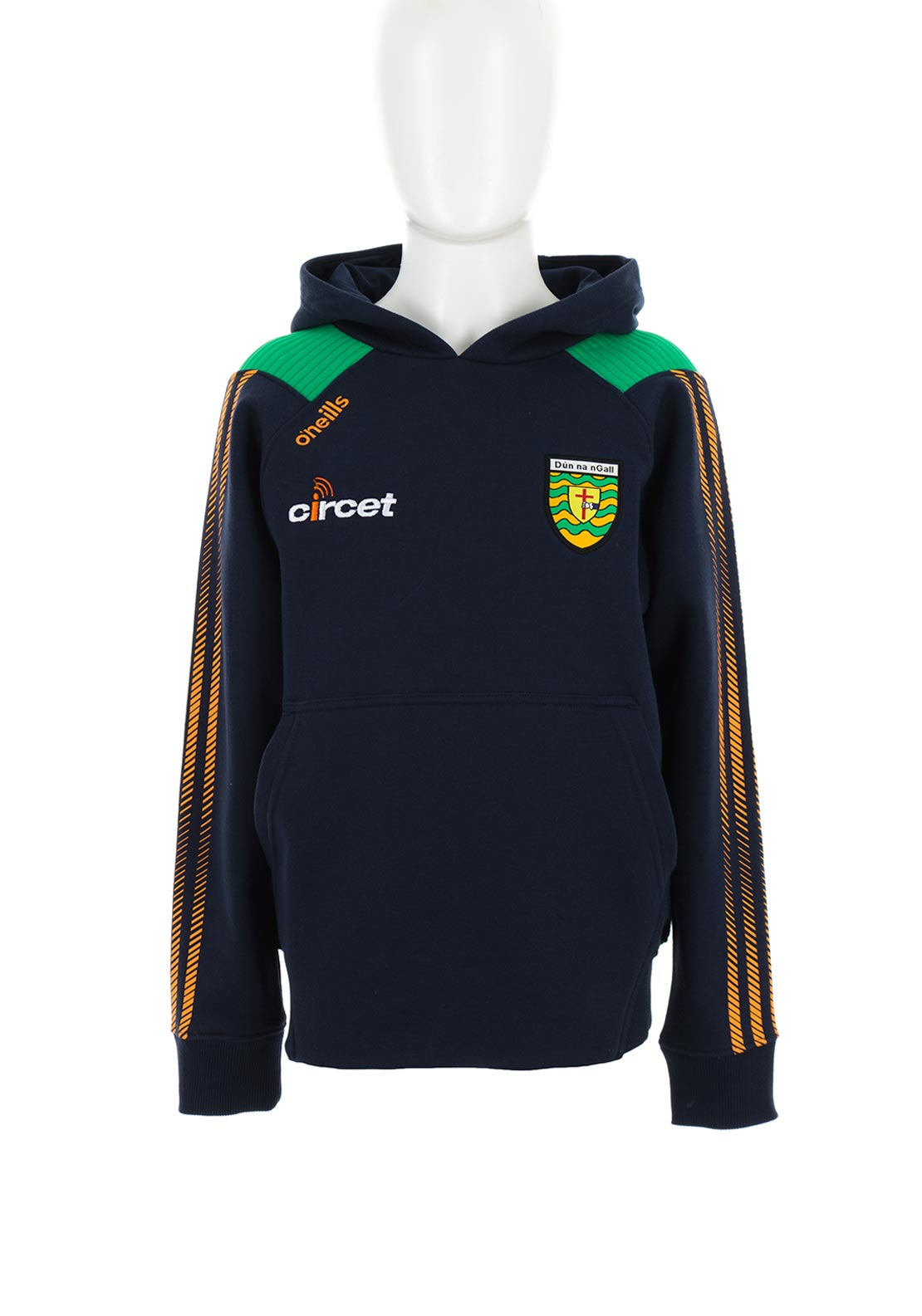 O’Neills Kids Donegal GAA Dynamo Long Sleeve Hoodie, Navy