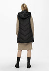 JDY Skylar Hooded Gilet, Black