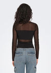 ONLY Esther Mesh with Lining Inserts Bodysuit, Black