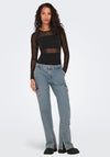 ONLY Esther Mesh with Lining Inserts Bodysuit, Black
