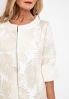 Ophelia Melita Leaf Print Dress & Jacket Set, Gold