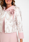 Ophelia Melita Embossed Overlayer Jacket and Midi Dress Set, Blush Pink