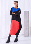 Ora Colour Block Pleated Midi Dress, Multi