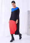 Ora Colour Block Pleated Midi Dress, Multi