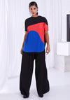 Ora Colour Block Pleated Top, Multi