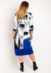 Ora Abstract Print Midi Dress, Grey