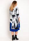 Ora Abstract Print Longline Blouse, Grey