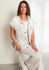 Ora Hooded Jersey Jacket, Stone & White