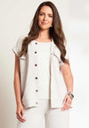 Ora Hooded Jersey Jacket, Stone & White