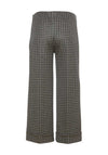 Ora Houndstooth Wide Leg Trousers, Grey