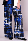 Ora Graphic Print Wide Leg Trousers, Blue