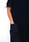 Ora Pocket Detail Midi Dress, Navy