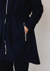 Ora Zip Up Waterproof Coat, Navy