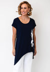 Ora Paint Splatter Detail T-Shirt, Navy