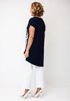 Ora Paint Splatter Detail T-Shirt, Navy