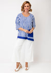 Ora Striped With Contrasting Pocket Top, Blue