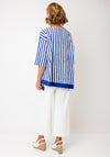 Ora Striped With Contrasting Pocket Top, Blue