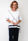 Ora Plain with Contrasting Detail Top, White