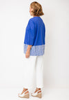 Ora Striped Detail Top, Blue