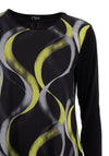Ora Printed Jersey Tunic Top, Black