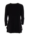 Ora Printed Jersey Tunic Top, Black