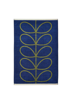 Orla Kiely Linear Stem Print Hand Towel, Navy and Green