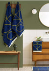 Orla Kiely Linear Stem Print Hand Towel, Navy and Green