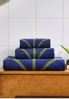 Orla Kiely Linear Stem Print Hand Towel, Navy and Green