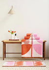 Orla Kiely Stem Bloom Print Hand Towel, Orange and Pink