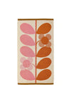 Orla Kiely Stem Bloom Print Hand Towel, Orange and Pink