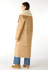 Oui Reversible Faux Shearling Coat, Light Stone