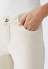 Oui The Baxtor Slim Leg Corduroy Trousers, Light Beige
