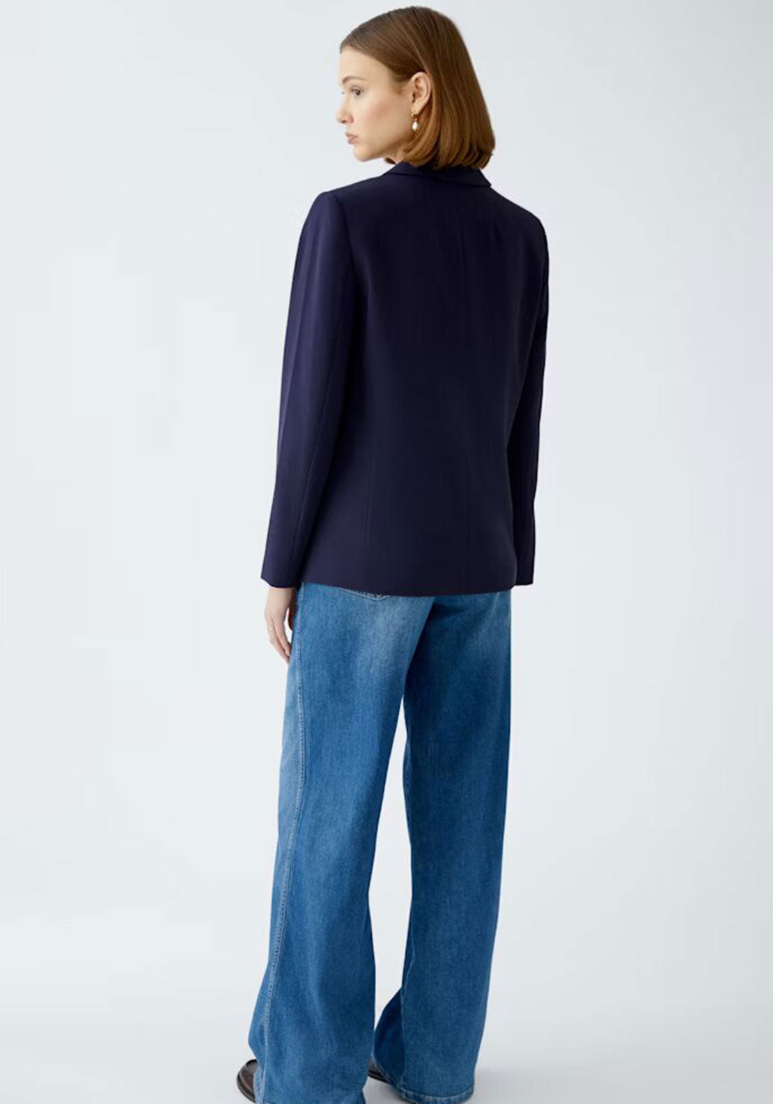 Oui Double Breasted Blazer, Navy