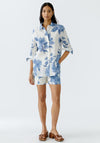 Oui Floral Print Buttoned Shirt, Blue