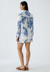 Oui Floral Print Buttoned Shirt, Blue