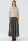 Oui Turtleneck Knitted Jumper, Beige