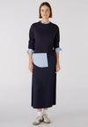 OUI Wool Blend Short Jumper, Dark Blue