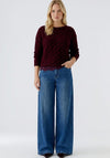 Oui Sirah Textured Jumper, Wine