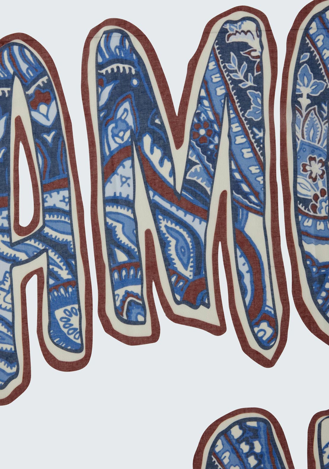 Oui Patterned Lightweight Scarf, Blue