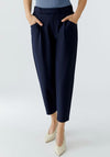 Oui Snap Button Cropped Trousers, Navy