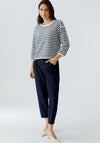 Oui Snap Button Cropped Trousers, Navy
