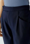 Oui Snap Button Cropped Trousers, Navy