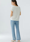 Oui Lemon Print with Rhinestone Detail T-Shirt, White