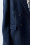 Oui Pinstripe Double Breasted Blazer, Navy