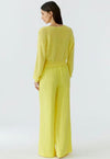 Oui Knitted Button-Down Cardigan, Yellow