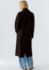 Oui Wool Classic Long Coat, Brown