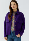 Oui Button Up Casual Jacket, Purple
