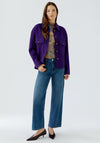 Oui Button Up Casual Jacket, Purple