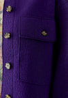 Oui Button Up Casual Jacket, Purple