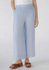 Oui Linen Wide Leg Culottes, Light Blue